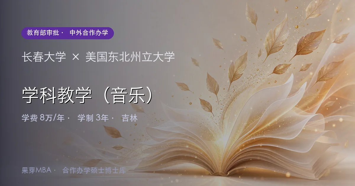 长春大学×美国东北州立大学 学科教学（音乐）项目头图