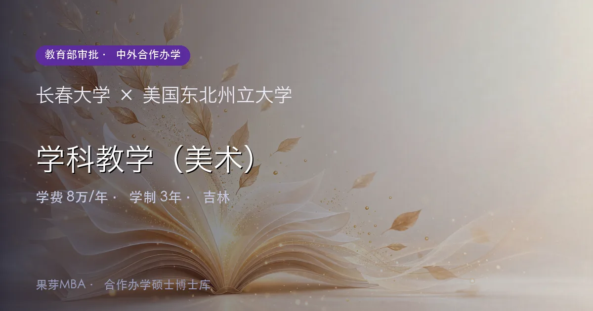 长春大学×美国东北州立大学 学科教学（美术）项目头图