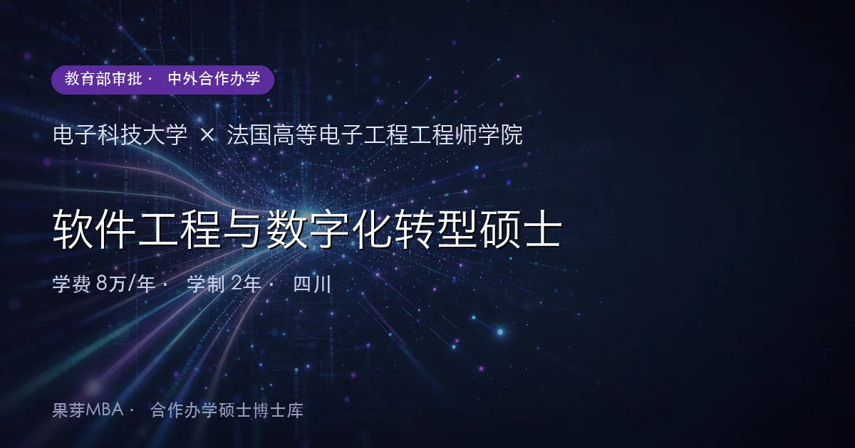 电子科技大学×法国高等电子工程工程师学院 软件工程与数字化转型硕士项目头图