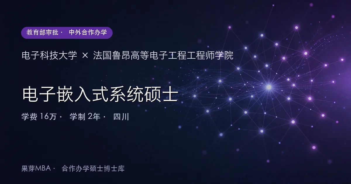 电子科技大学×法国鲁昂高等电子工程工程师学院 电子嵌入式系统硕士项目头图