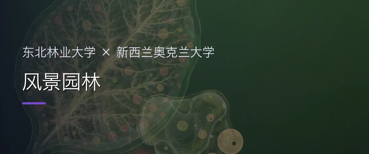 东北林业大学×新西兰奥克兰大学 风景园林项目头图