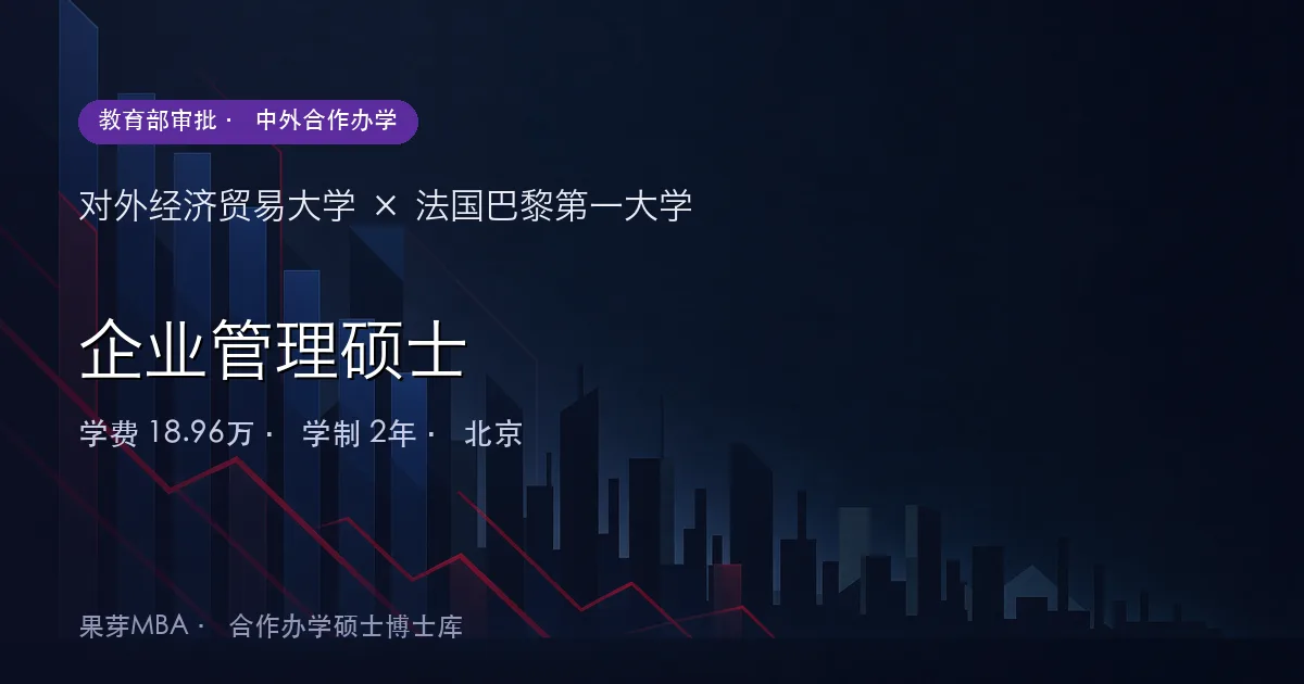 对外经济贸易大学×法国巴黎第一大学 企业管理硕士项目头图
