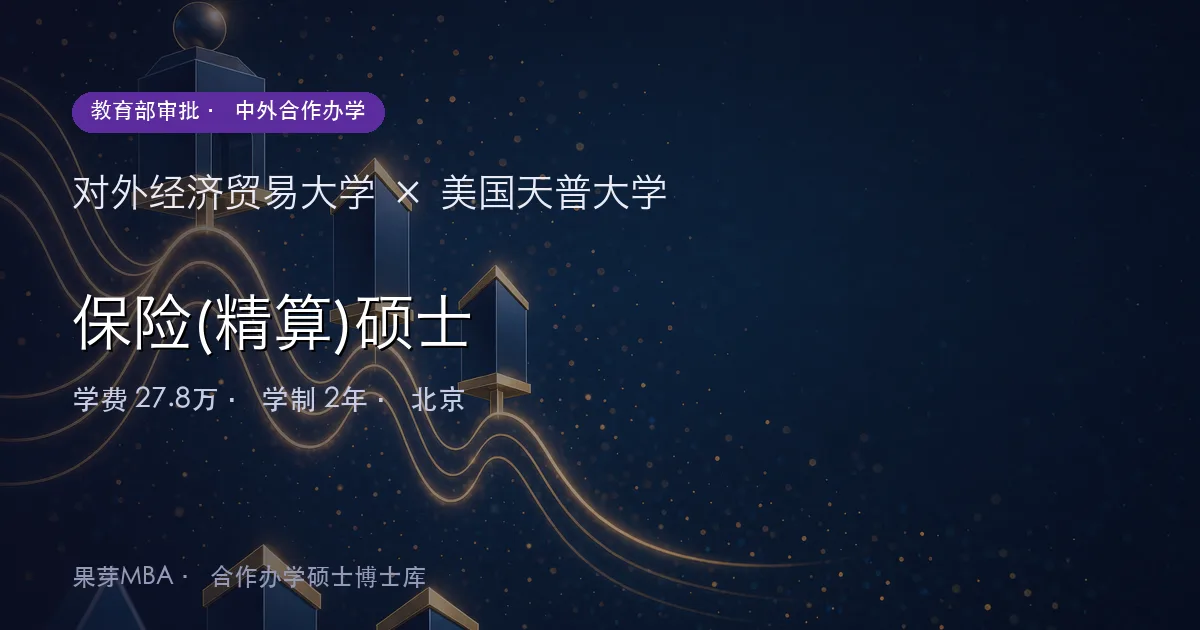 对外经济贸易大学×美国天普大学 保险(精算)硕士项目头图