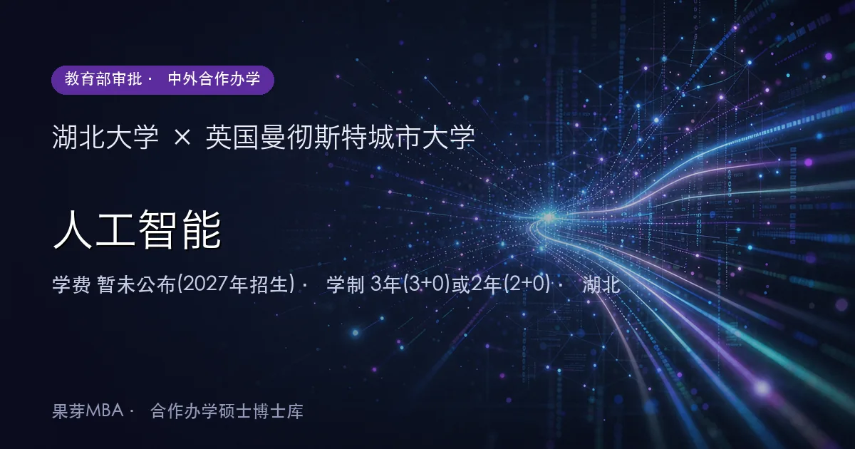 湖北大学×英国曼彻斯特城市大学 人工智能项目头图