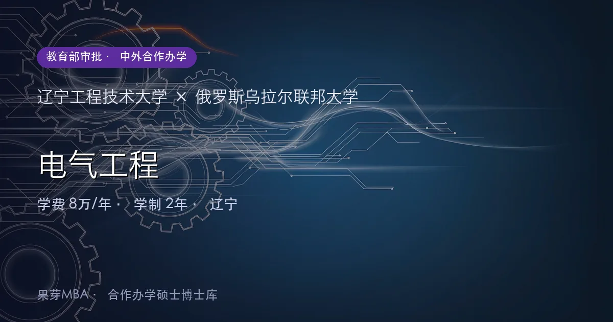 辽宁工程技术大学×俄罗斯乌拉尔联邦大学 电气工程项目头图