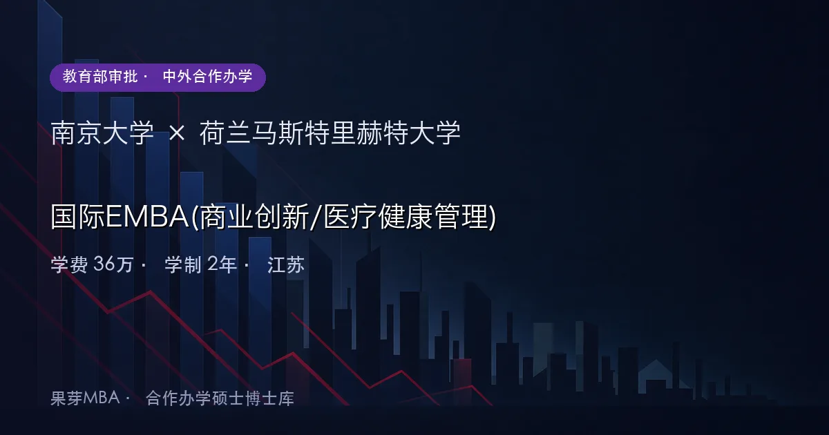 南京大学×荷兰马斯特里赫特大学 国际EMBA(商业创新/医疗健康管理)项目头图