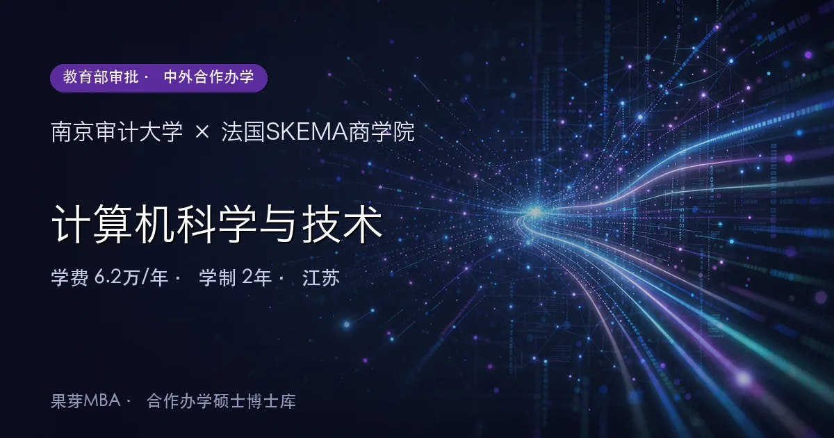 南京审计大学×法国SKEMA商学院 计算机科学与技术项目头图