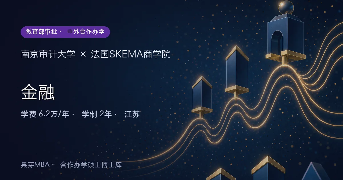 南京审计大学×法国SKEMA商学院 金融项目头图