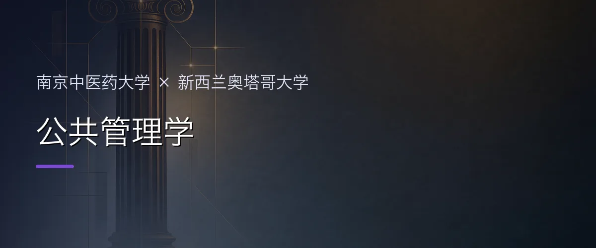 南京中医药大学×新西兰奥塔哥大学 公共管理学项目头图