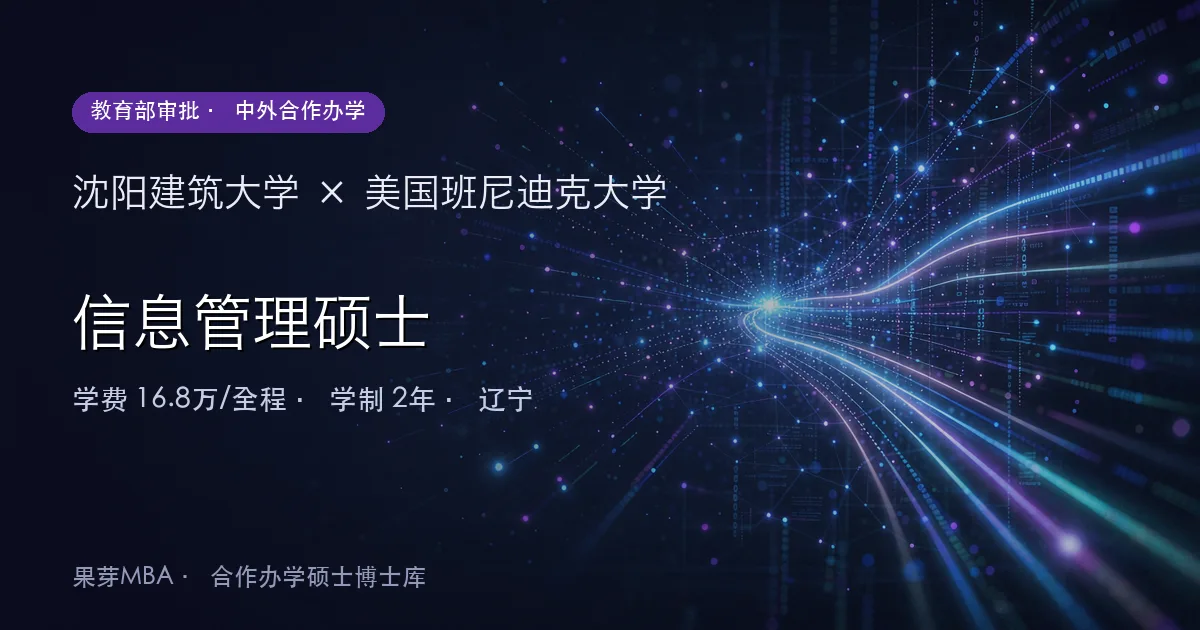 沈阳建筑大学×美国班尼迪克大学 信息管理硕士项目头图
