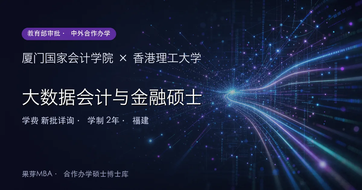 厦门国家会计学院×香港理工大学 大数据会计与金融硕士项目头图