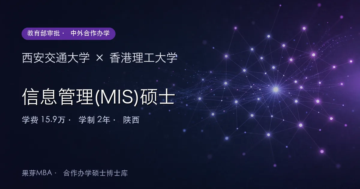 西安交通大学×香港理工大学 信息管理(MIS)硕士项目头图