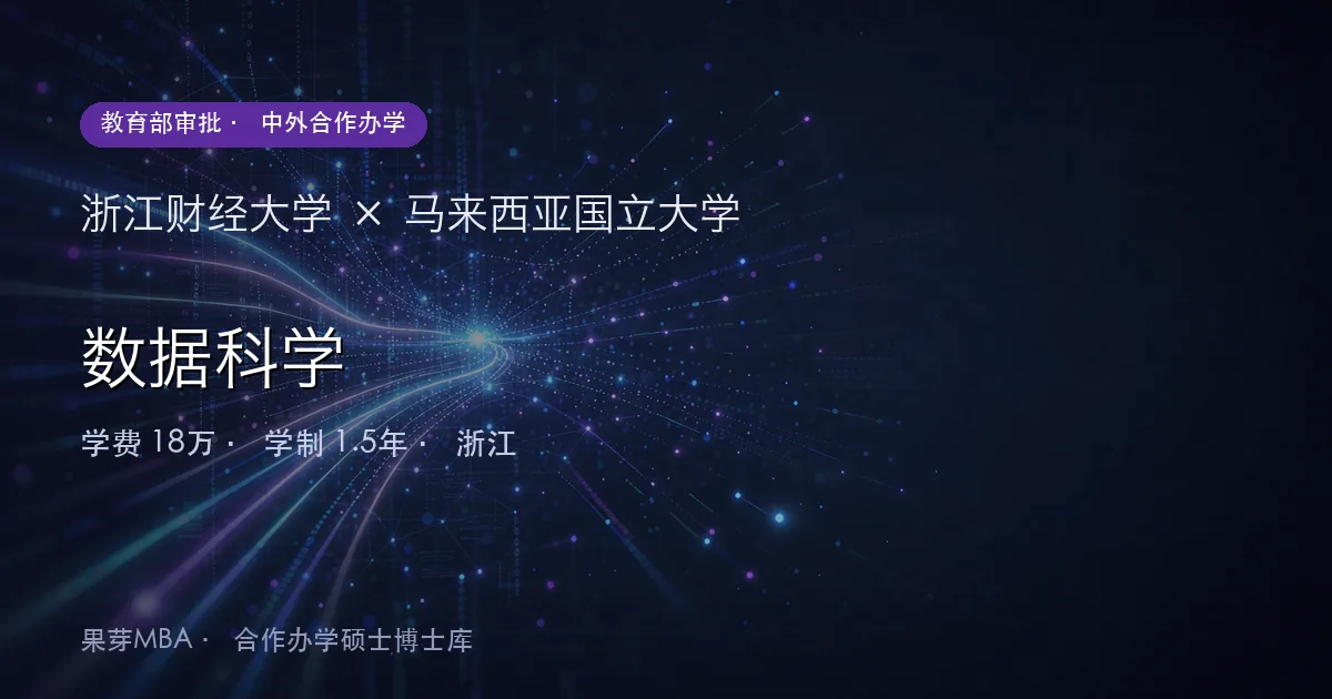 浙江财经大学×马来西亚国立大学 数据科学项目头图