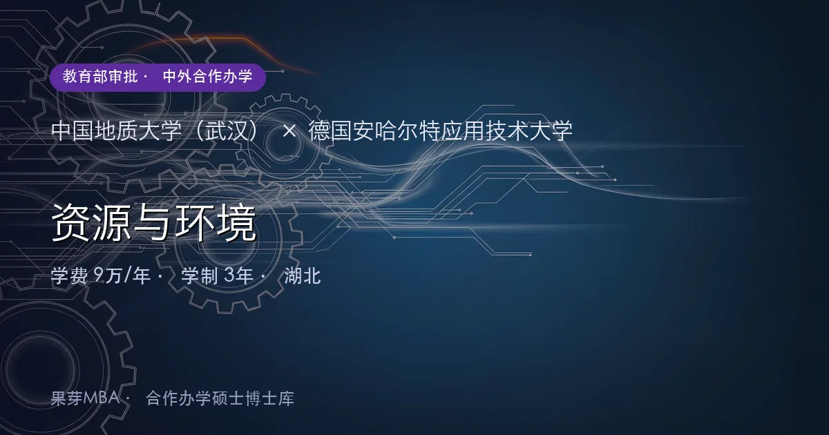 中国地质大学（武汉）×德国安哈尔特应用技术大学 资源与环境项目头图