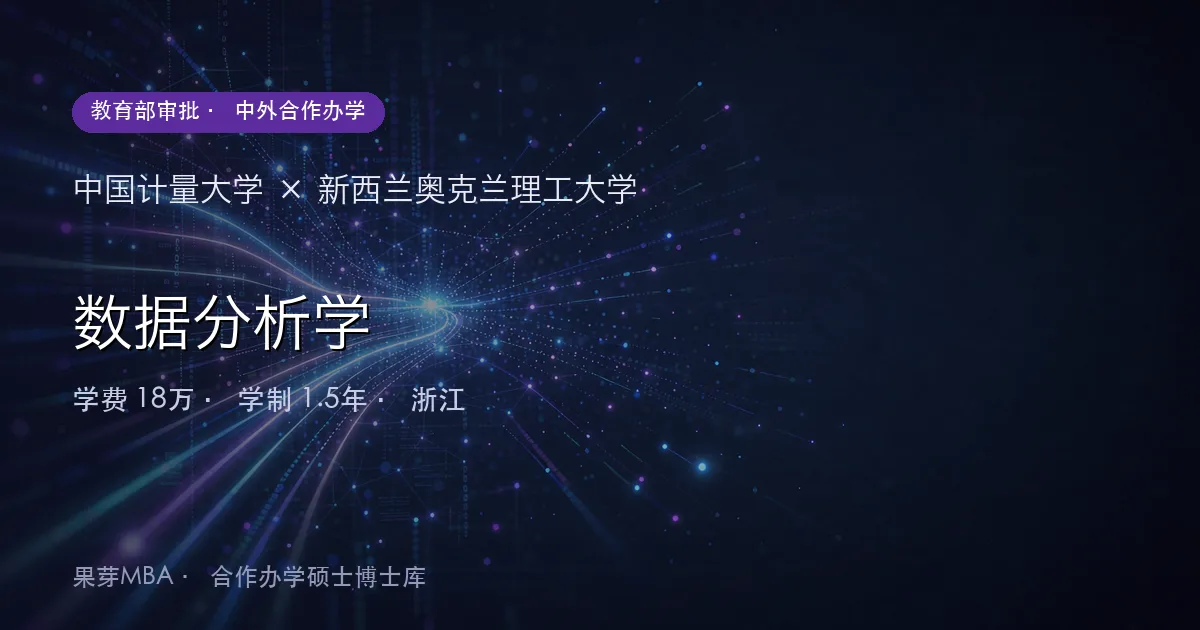 中国计量大学×新西兰奥克兰理工大学 数据分析学项目头图